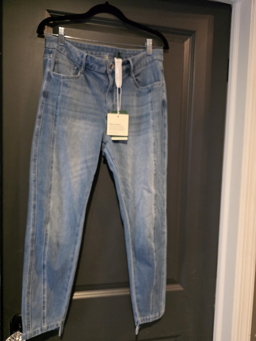 HALARA Light Blue Slim Straight Jeans